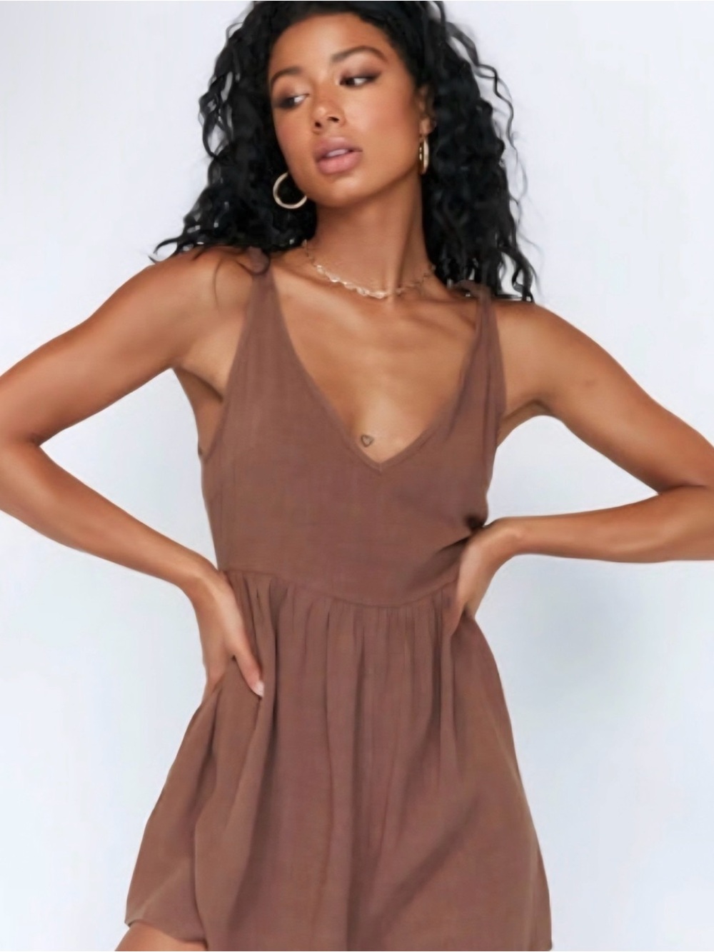 Brown Princess Polly romper